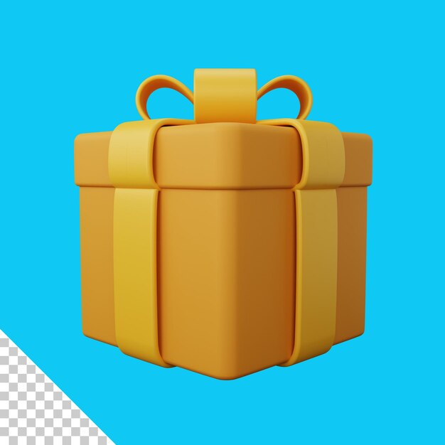 3d rendering gift box isolated useful for ecommerce or business online design illustration