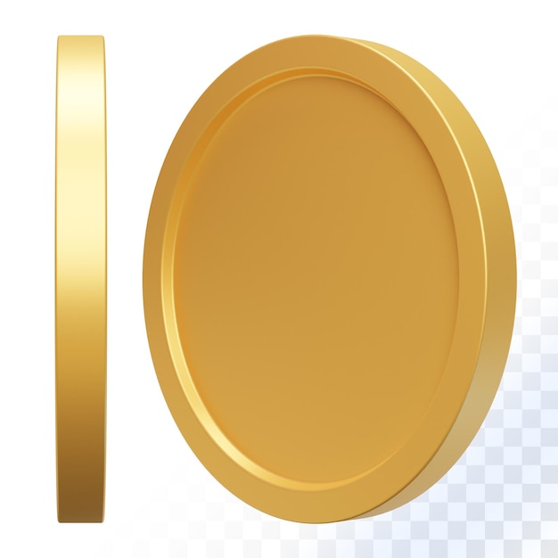 3D rendering gold coin