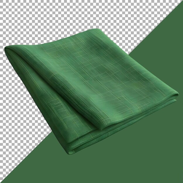 3D Rendering of a Green Cloth Piece on Transparent Background Ai Generated