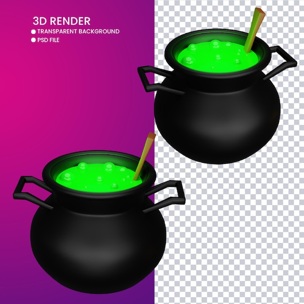 3d rendering of green water cooker