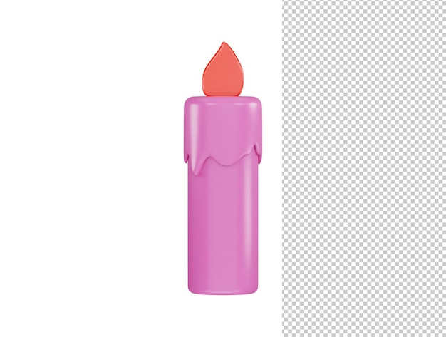 3d rendering of halloween candles icon vector illustration