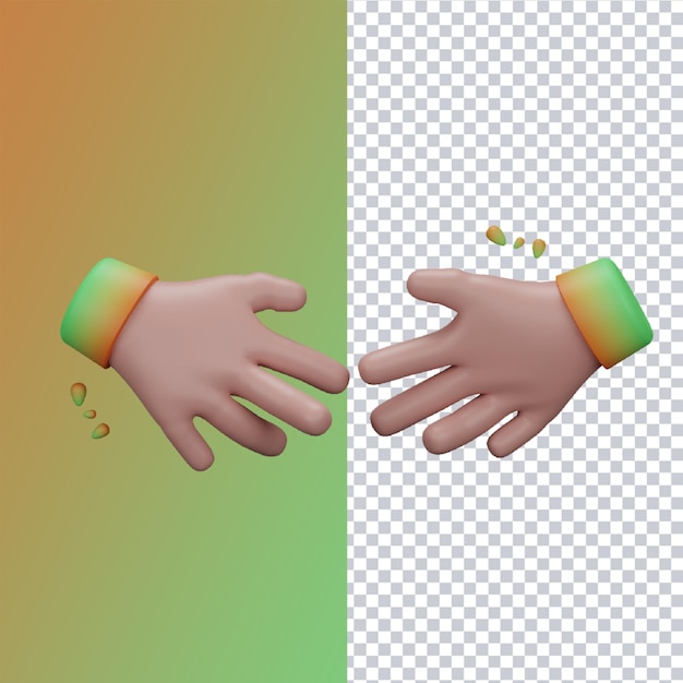 3d rendering of handshake