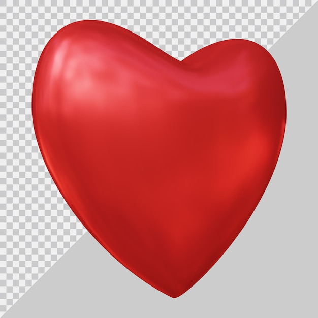 3d rendering of heart symbol balloon