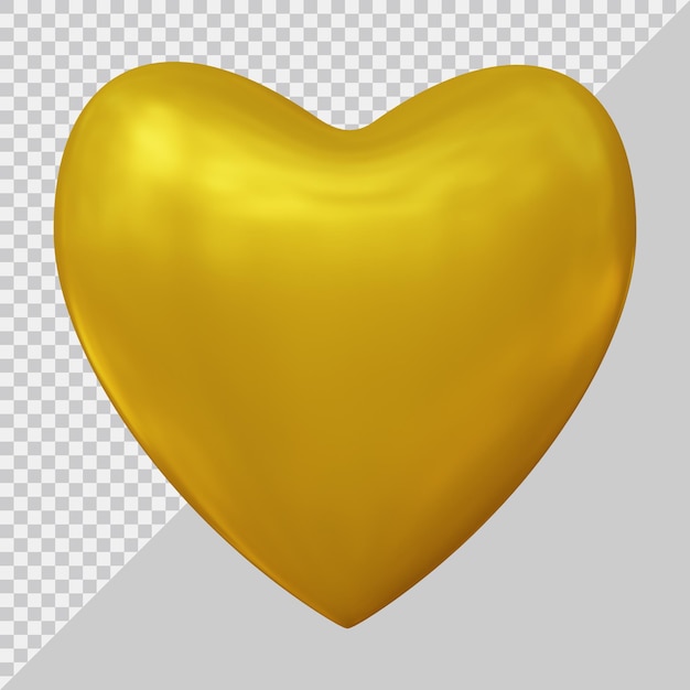 3d rendering of heart symbol balloon