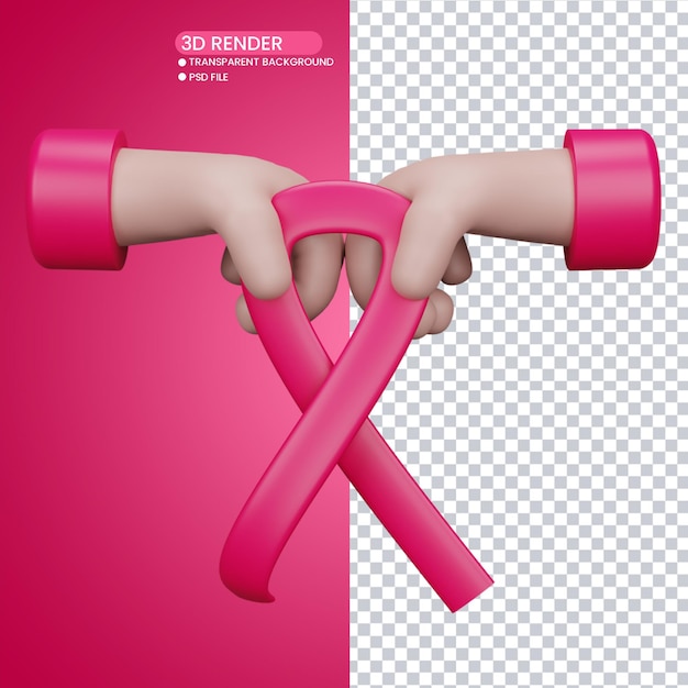 3d rendering of hiv aids icon with hand for social media