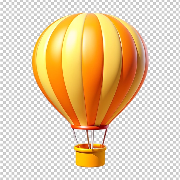 3D rendering hot air balloon isolated