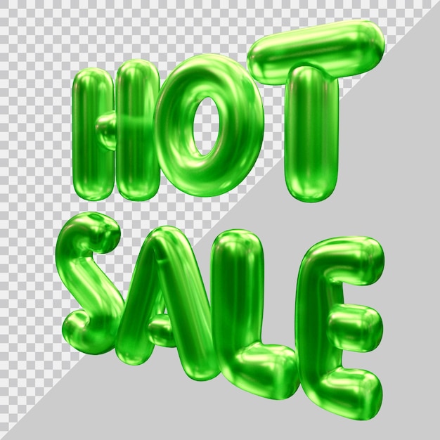 3d rendering of hot sale text with modern style