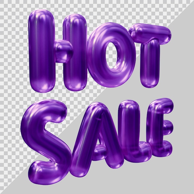 3d rendering of hot sale text with modern style