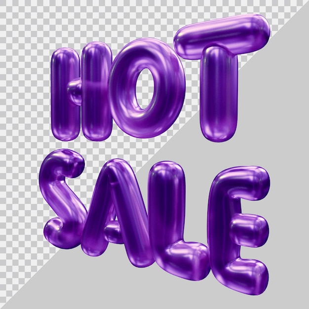 3d rendering of hot sale text with modern style