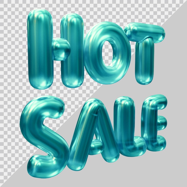 3d rendering of hot sale text with modern style