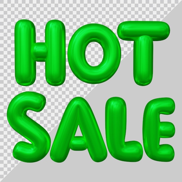 3d rendering of hot sale text with modern style