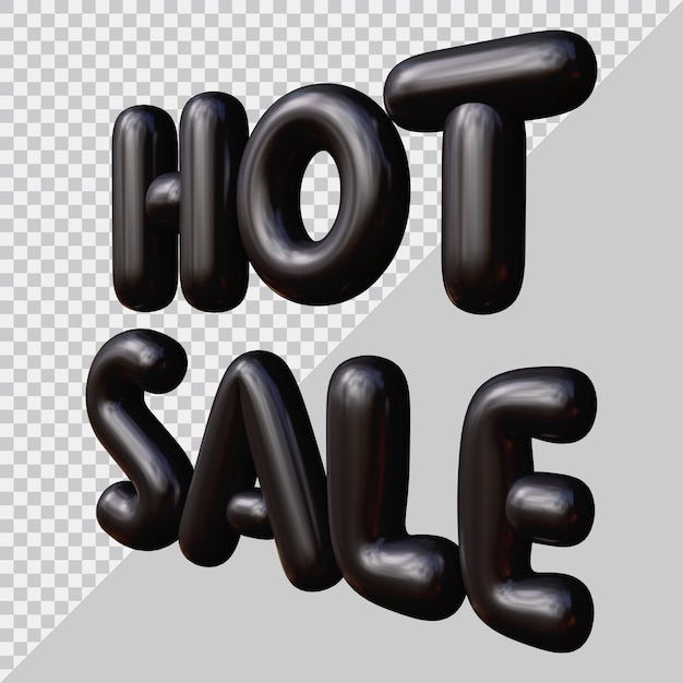 3d rendering of hot sale text with modern style