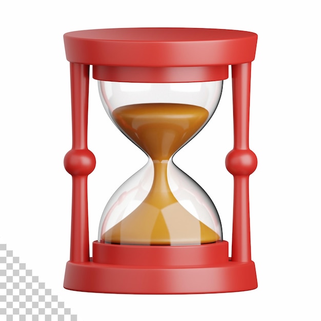 3d rendering hourglass isolated useful for business industry company corporate and finance design