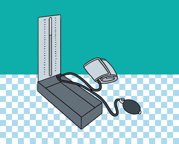 PSD 3d rendering of a human body pressure meter