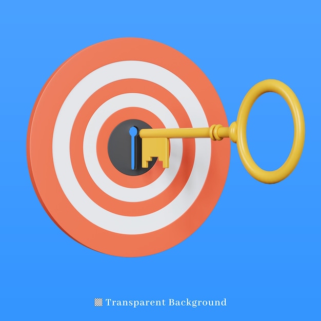 3d rendering icon lock circle