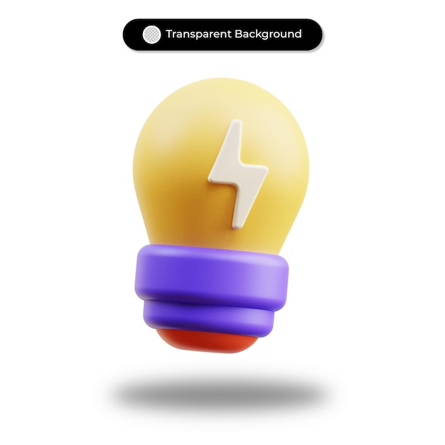 3d rendering idea light bulb illustration