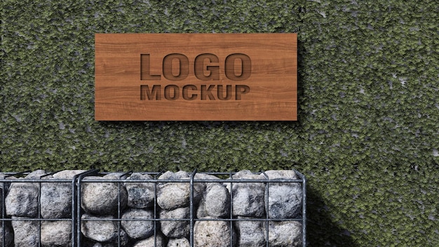 A 3d rendering image of metal blank sign on cracked concrete wall