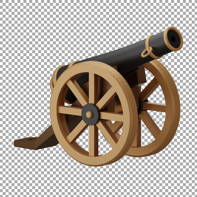 3d rendering of Islamic traditional cannon illustration