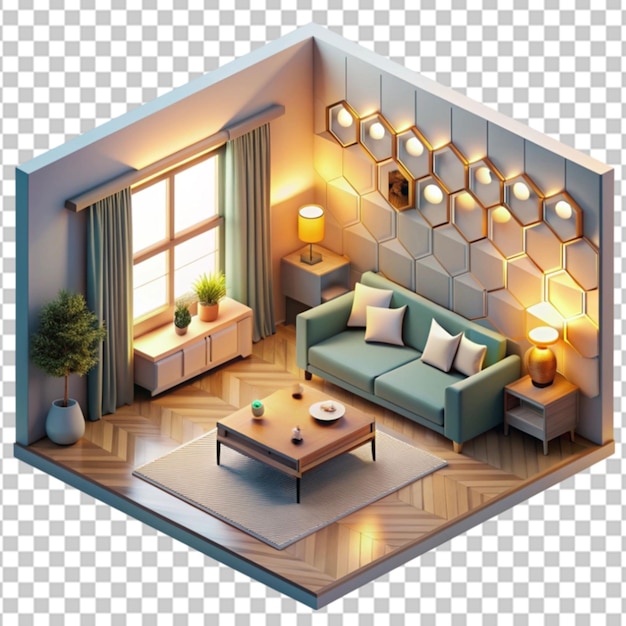 3d rendering of isometric house