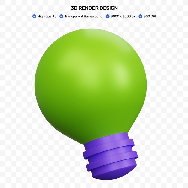 3d rendering lamp isolated