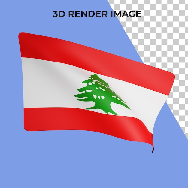 3d rendering of lebanon flag concept lebanon national day