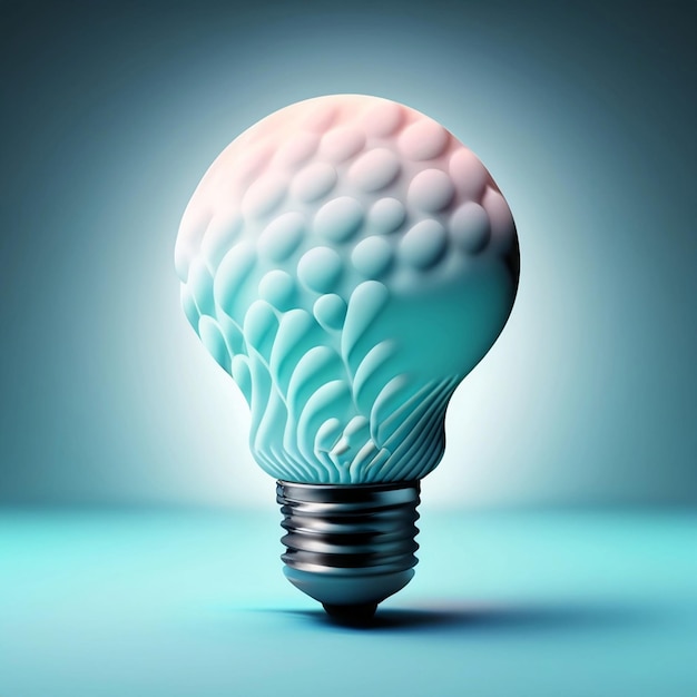 PSD 3d rendering of light bulb idea icon