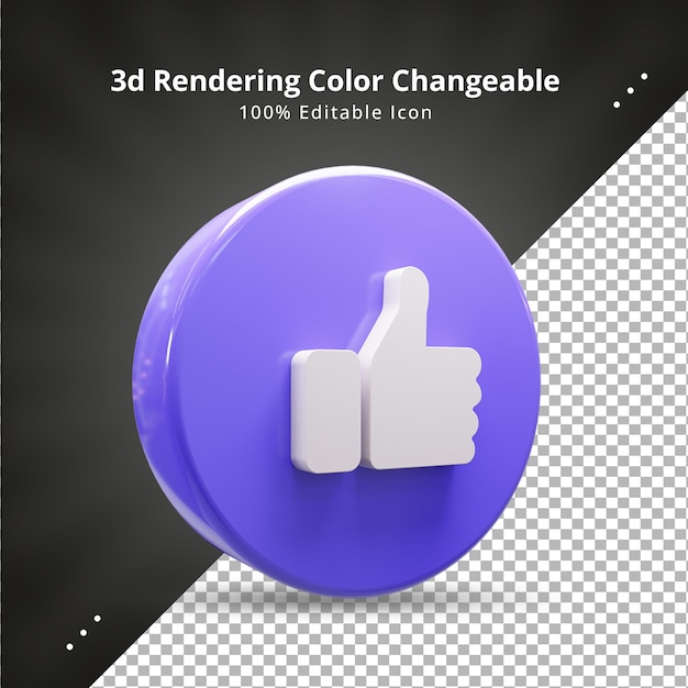 3d rendering like emoji reaction icon