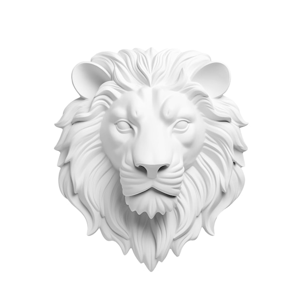 PSD 3d rendering of lion isolated