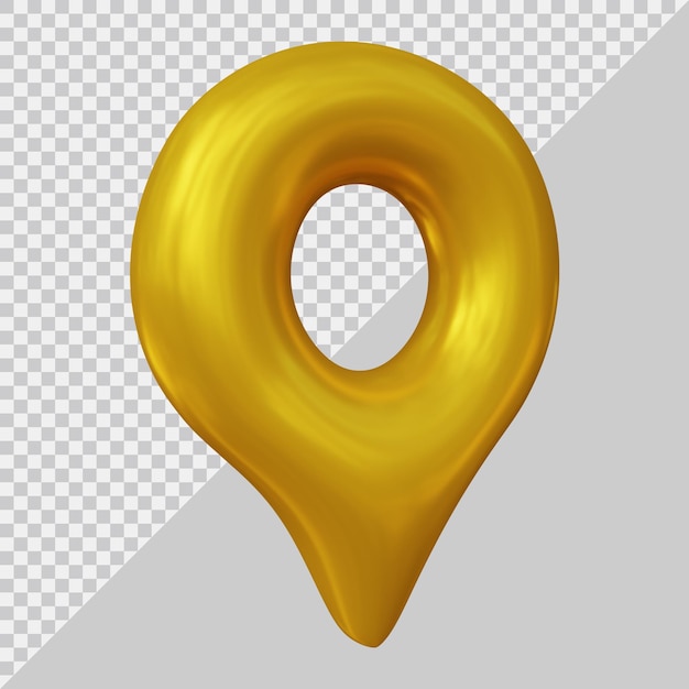 3d rendering of location icon balloon