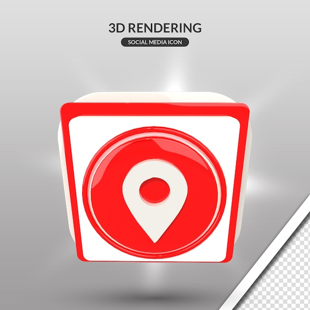 3d rendering location icon