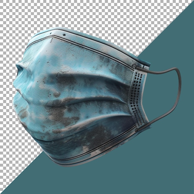 3D Rendering of a Medical Face Mask on Transparent Background Ai Generated