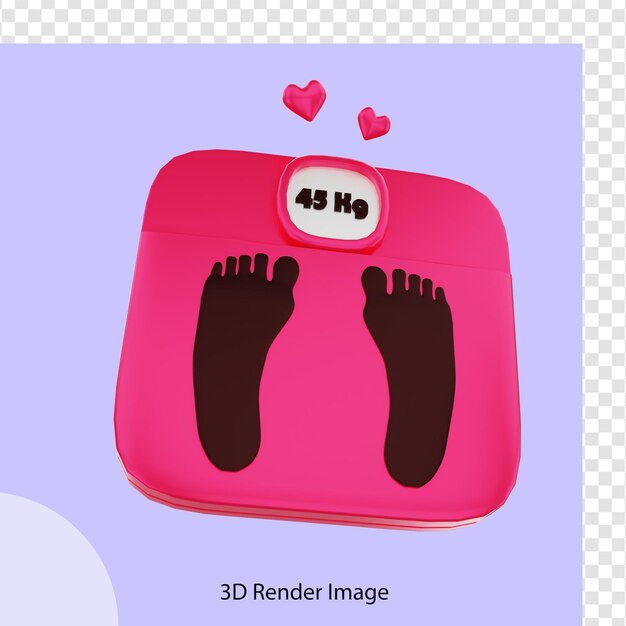 3d rendering of medical ideal weight measurement tool