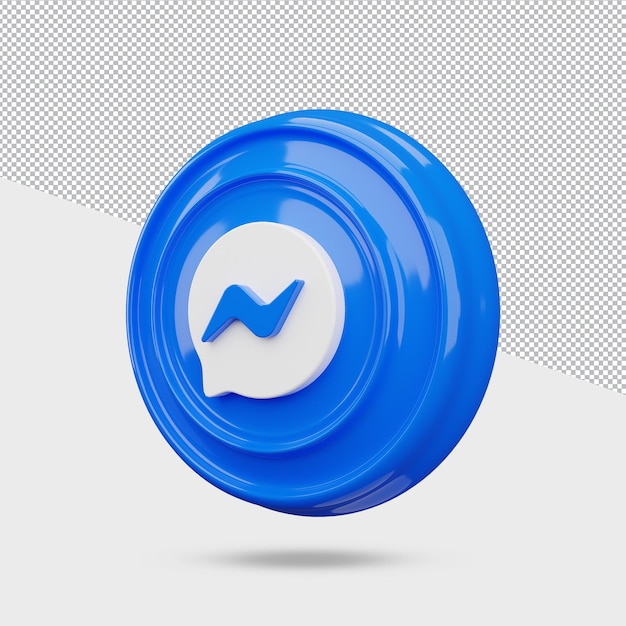 3d rendering messenger icon design