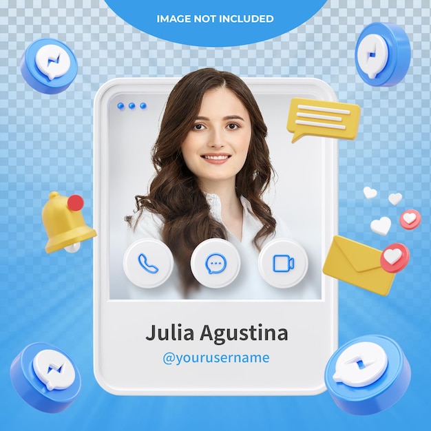 3d Rendering Messenger Profile