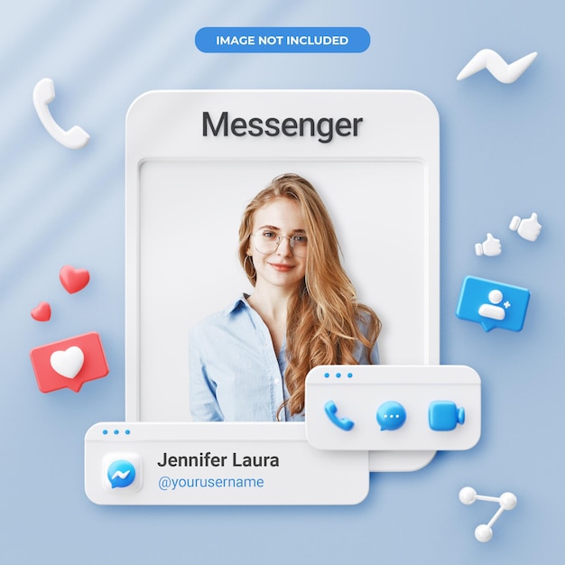 3d Rendering Messenger Profile