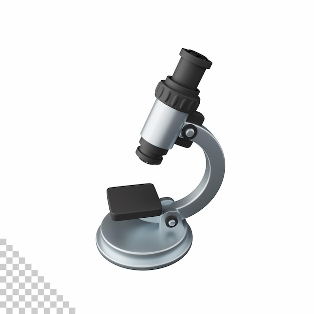 3d rendering microscope isolated useful for education technology learning knowledge and school