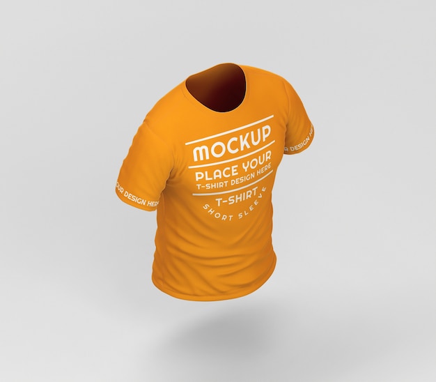 3d rendering of minimal tshirt mockup