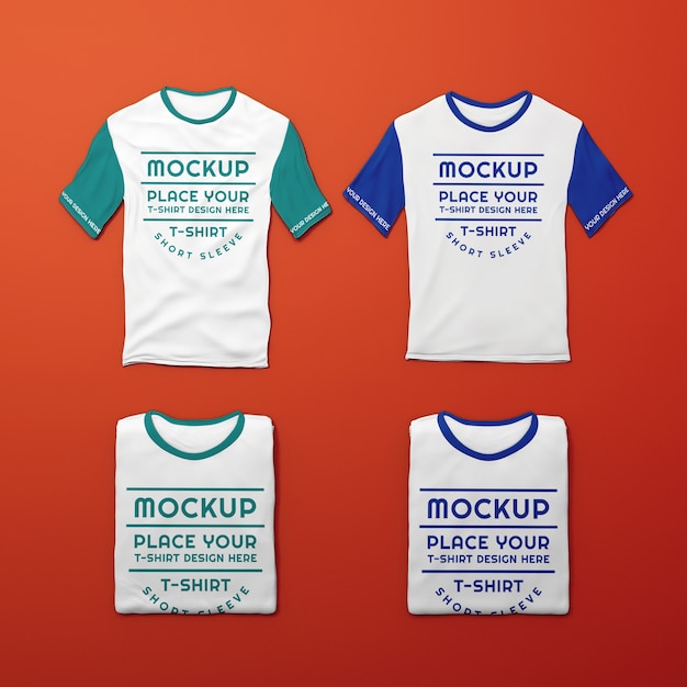 3d rendering of minimal tshirt mockup