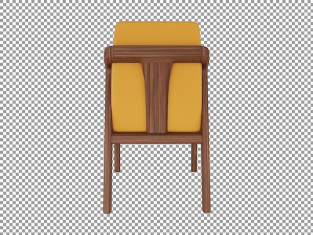 3d rendering of minimalist leather chair interior isolated