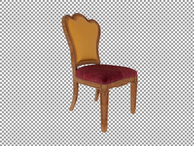 3d rendering of minimalist leather chair interior isolated