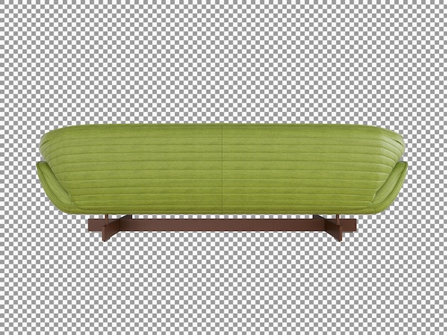 3d rendering of minimalist leather sofa interior isolated