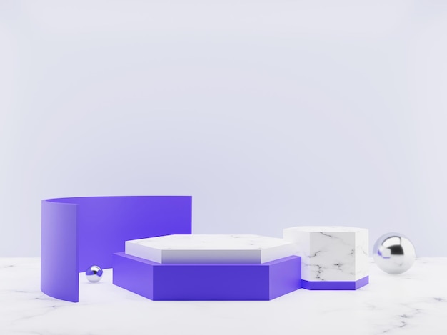 3d rendering of minimalist product display or podium  