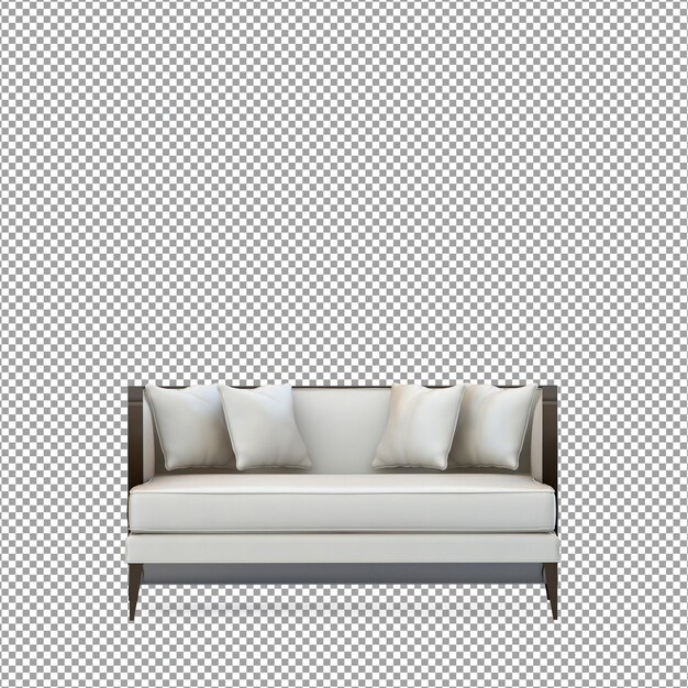 3D rendering of minimalist sofa isolated