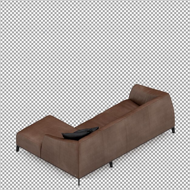 3D rendering of minimalist sofa isolated