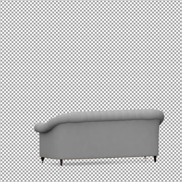 3D rendering of minimalist sofa isolated