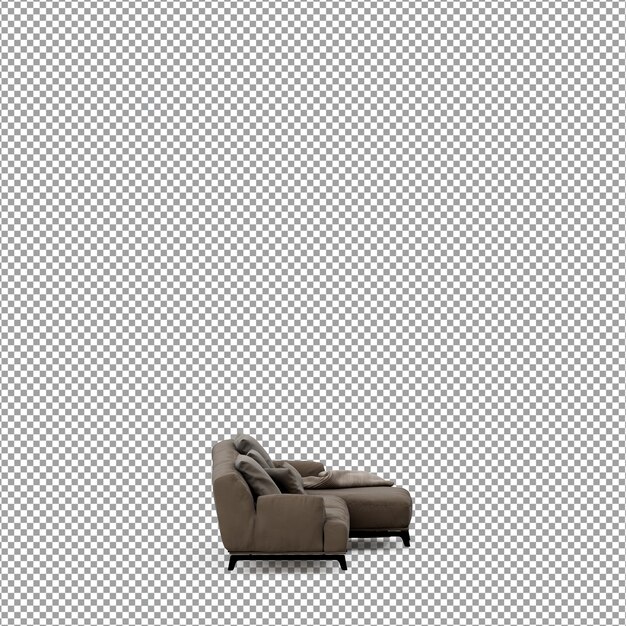 3D rendering of minimalist sofa isolated