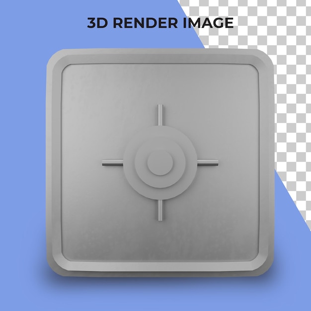 3d rendering of money storage vault premium psd