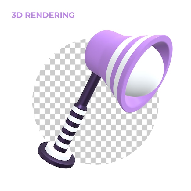 3d rendering night lamp icon Premium Psd