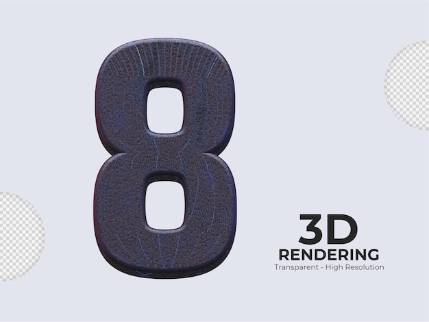 3d rendering number 8 isolated