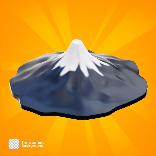 3D Rendering Object Japanese Mount Fuji PNG Transparent Premium PSD Premium Psd